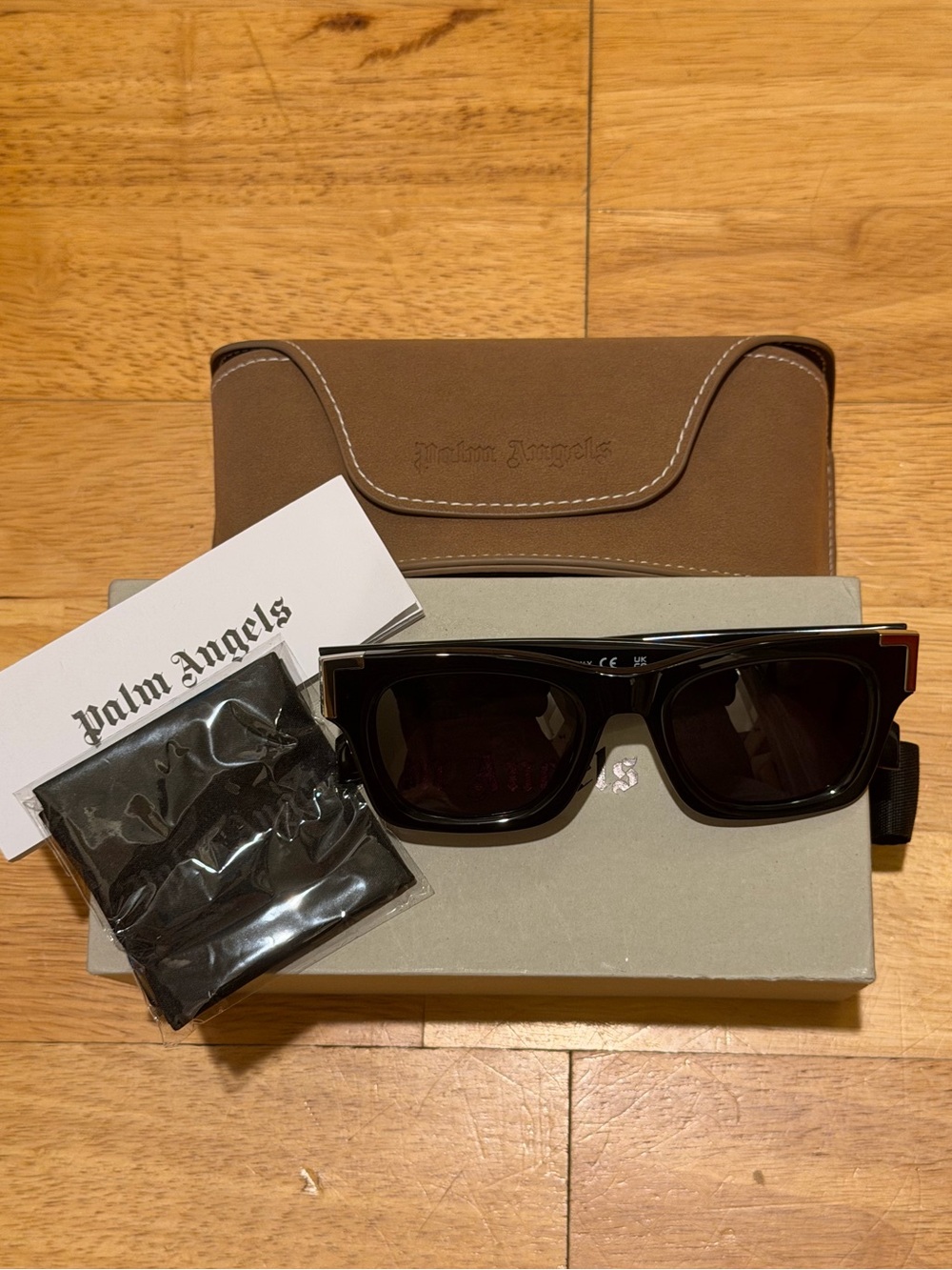 Palm Angels Westport 49MM Black Rectangular Sunglasses Unisex